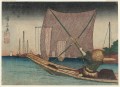 Angeln für Weißbeben in der Bucht von tsukuda 1830 Keisai Eisen Ukiyoye